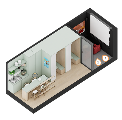 2층 봄멍방 평면 1