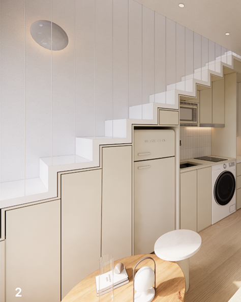 유닛 D 1층 내부 투시 2